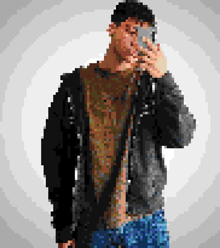 Pixelated portrait of Niko Dima, creative developer